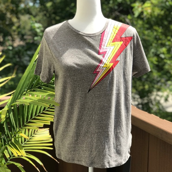 Blank NYC Tops - Blank NYC Lightening Bolt T-Shirt